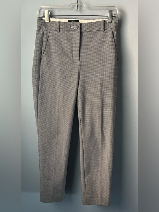 J. Crew Pants - J. Crew Cameron Black White High Rise Houndstooth Cropped Pants Pockets Size 4P
